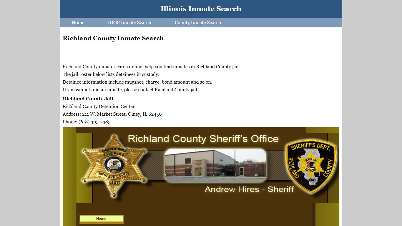 Richland County Inmate Search